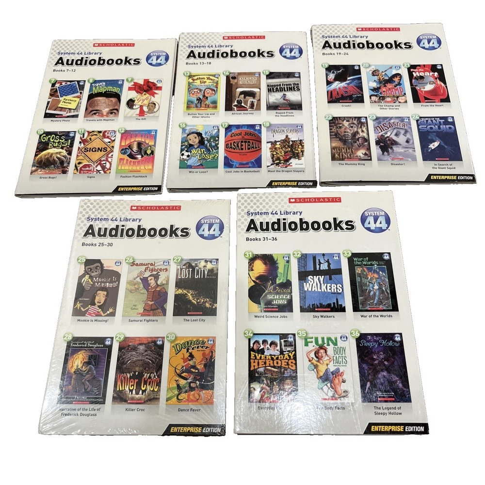 System 44 Enterprise Edition Audiobooks 7-36 CD Teacher Resource Middle School